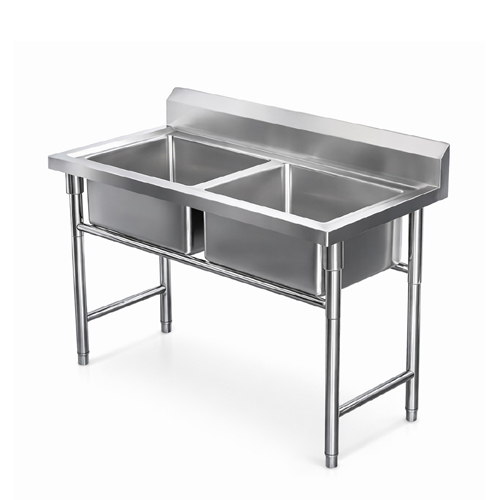 Stainless Steel Two Sink Unit